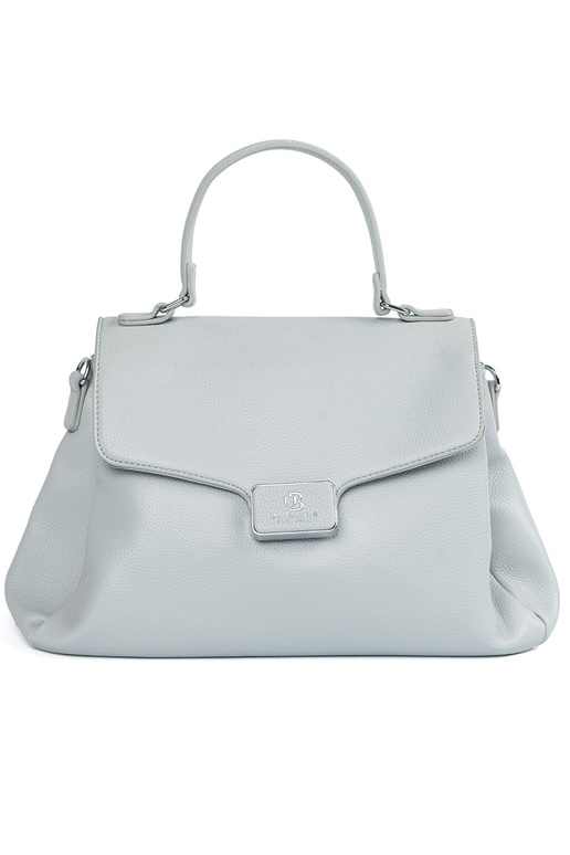 Blaue Handtasche mit Griff