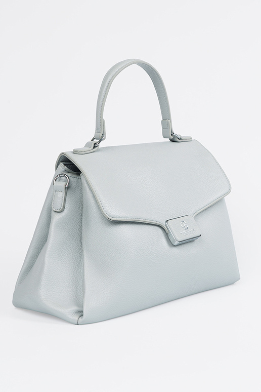 Blaue Handtasche mit Griff