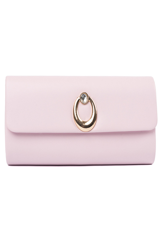 Rosa Umschlaghandtasche mit silbernen...