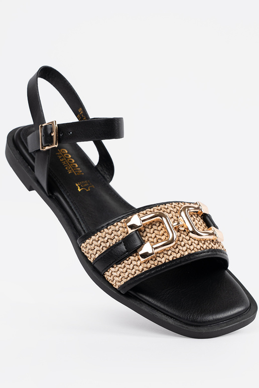 Damen schwarze Sandalen mit... Damen schwarze Sandalen mit...