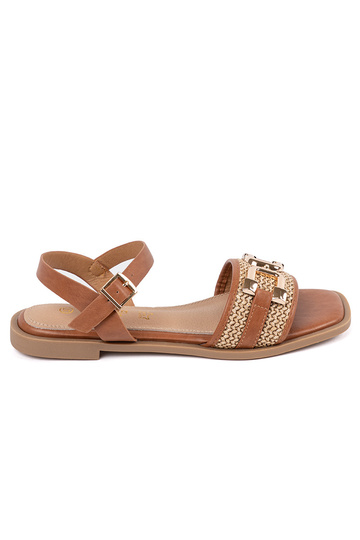 Damen braune Sandalen mit...