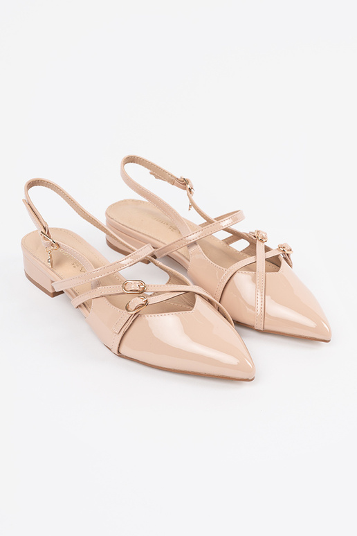 Lackierte Damen Sandfarben High Heels... Lackierte Damen Sandfarben High Heels...