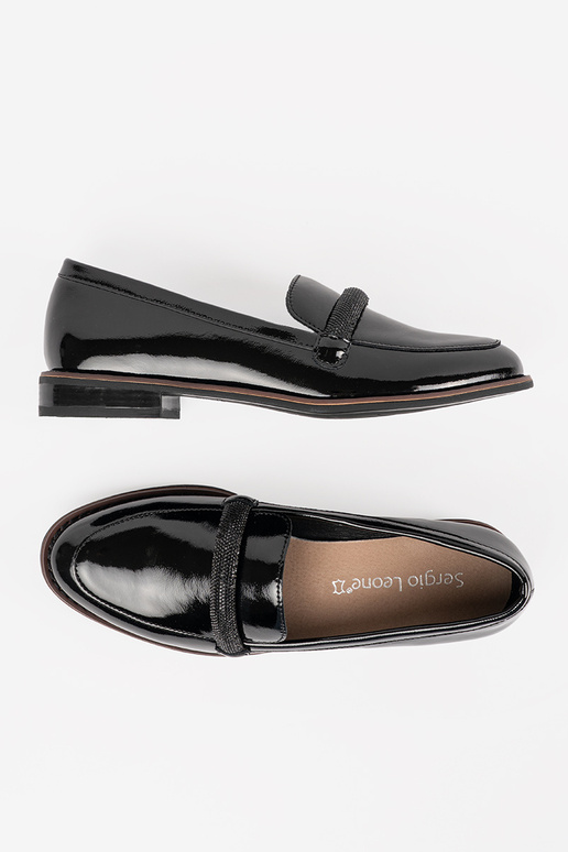 Schwarze Mokassins für Damen mit... Schwarze Mokassins für Damen mit...