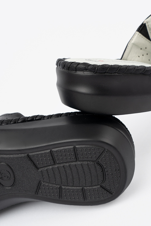 Pantoletten mit Leder-Einlagen in...