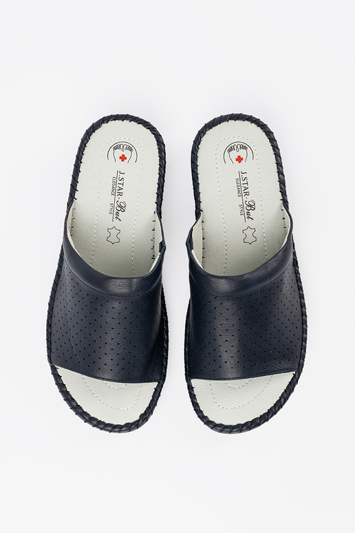 Hausschuhe mit Leder-Einsätzen in...