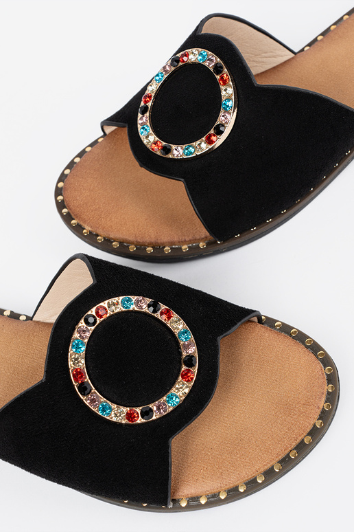 Damen-Hausschuhe mit Schnallen und...