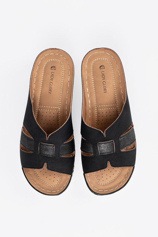 Damen-Hausschuhe in schwarzer Farbe Damen-Hausschuhe in schwarzer Farbe