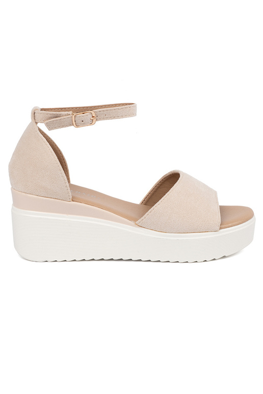 elfenbeinfarbe Sandalen Frauen na...