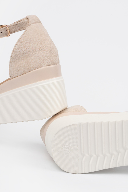 elfenbeinfarbe Sandalen Frauen na...