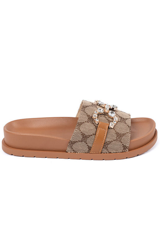 braune Farbe Hausschuhe ze zdobieniem