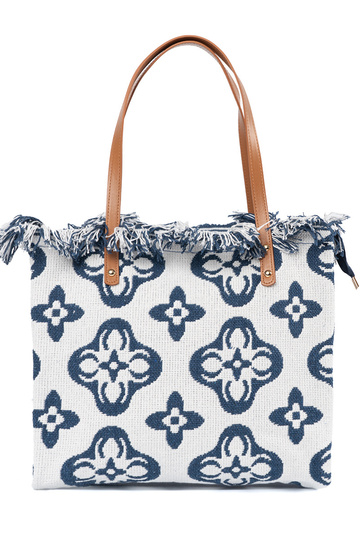 Strandtasche mit Quasten...