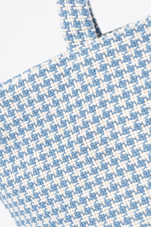 Strandtasche/Beutel mit blau-weißem...