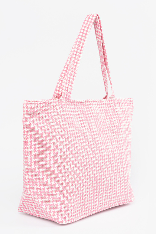 Strandtasche/Beutel mit rosa-weißem...