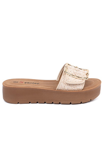 Pantoletten mit goldener...