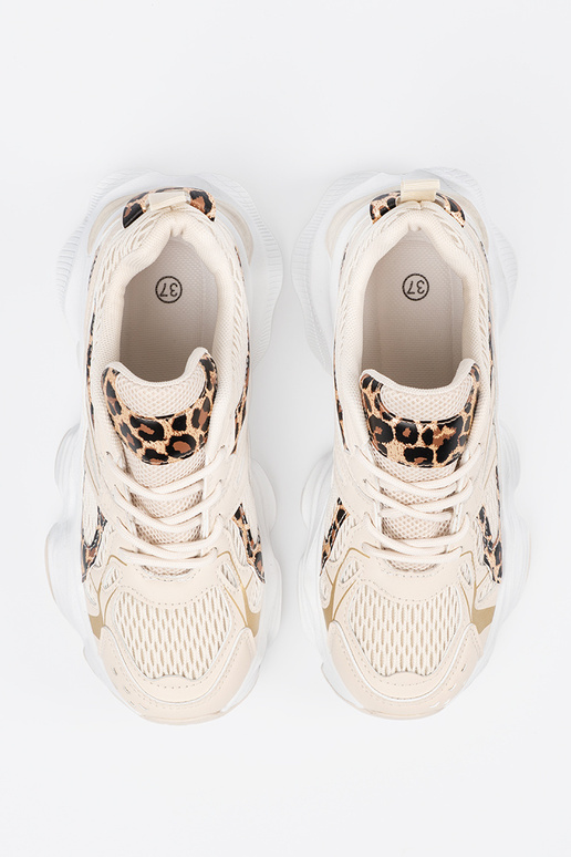 Sandfarbene Sportschuhe im Stil mit...