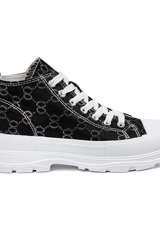 Schwarze Schuhe mit Schnürsenkeln und...