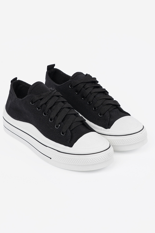 Schwarze Damen Schuhe mit weißer Sohle Schwarze Damen Schuhe mit weißer Sohle