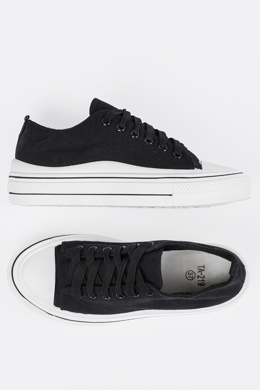 Schwarze Damen Schuhe mit weißer Sohle Schwarze Damen Schuhe mit weißer Sohle