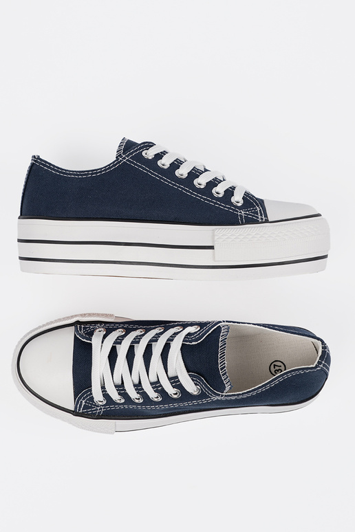 Blaue Damen Schuhe mit Plattform Blaue Damen Schuhe mit Plattform