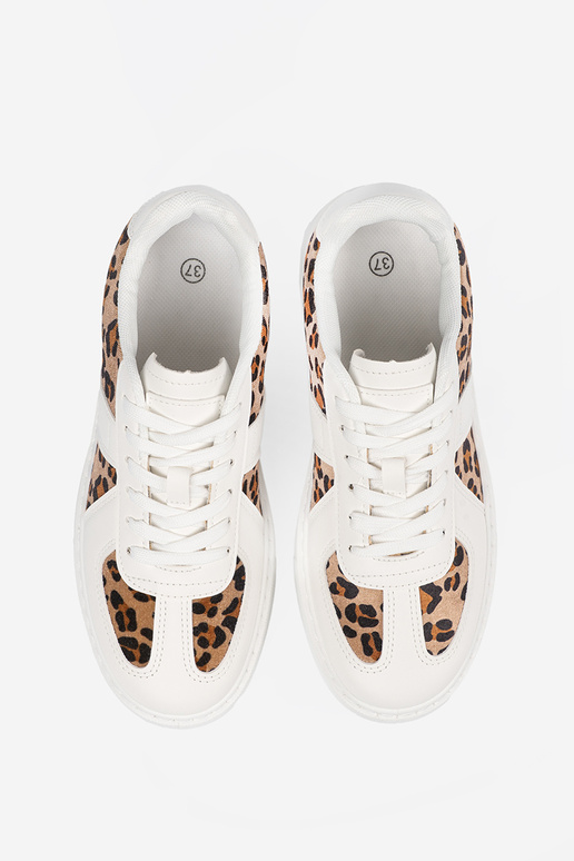 Weiße sportliche Schuhe mit...