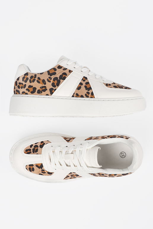 Weiße sportliche Schuhe mit...