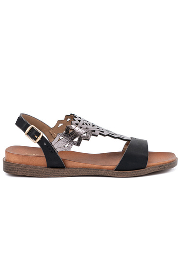 Braune flache Sandalen,...