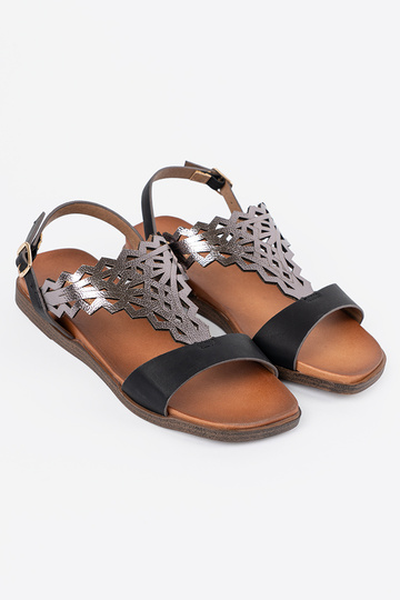 Braune flache Sandalen,... 2