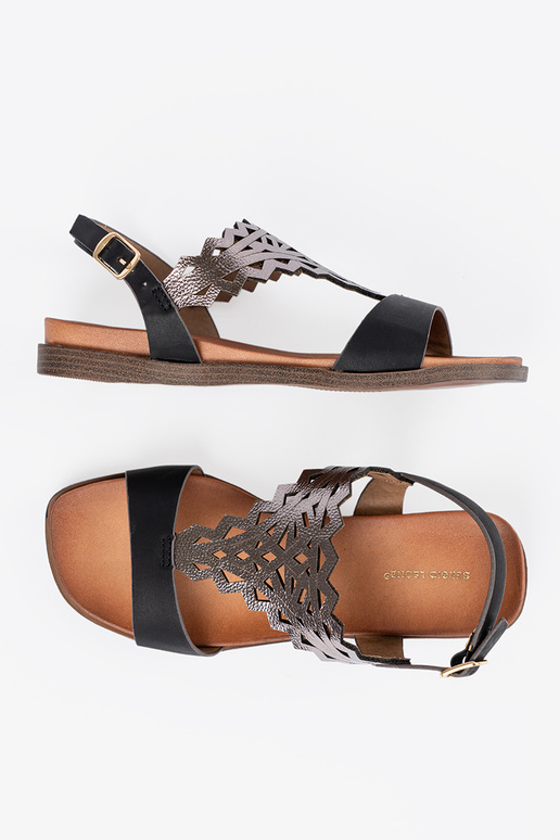 Braune flache Sandalen, Sergio Leone Braune flache Sandalen, Sergio Leone