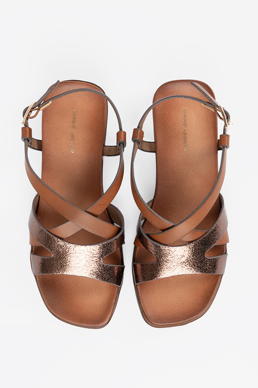 Damen-Sandalen auf weißer Plattform Damen-Sandalen auf weißer Plattform