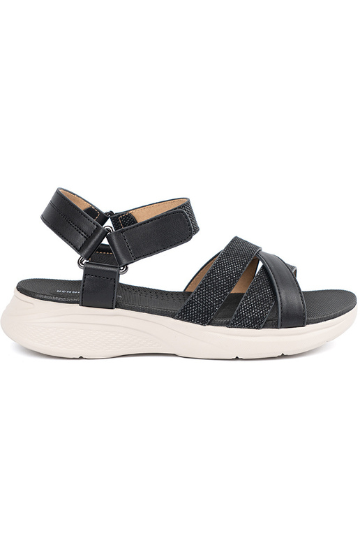 Braune Sandalen auf weißer Plattform Braune Sandalen auf weißer Plattform