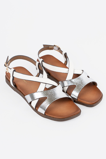 Goldfarbene Sandalen mit... 2