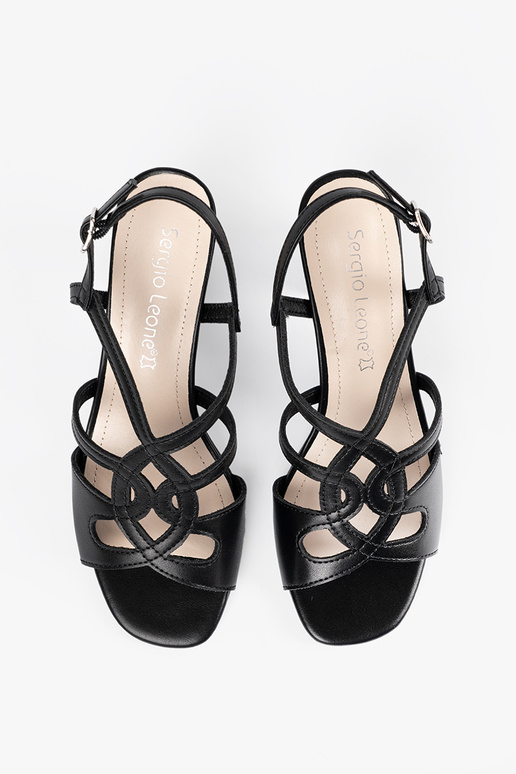 Schwarze Damen Sandalen mit High Heels Schwarze Damen Sandalen mit High Heels