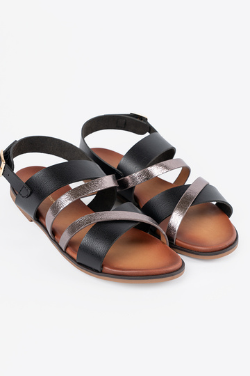 Goldfarbene Sandalen mit... 2