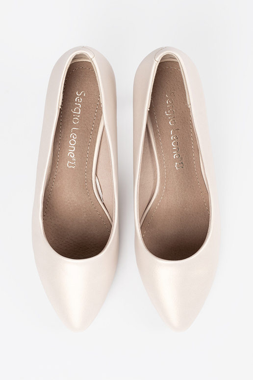 Elfenbeinfarbene High Heels, Sergio...