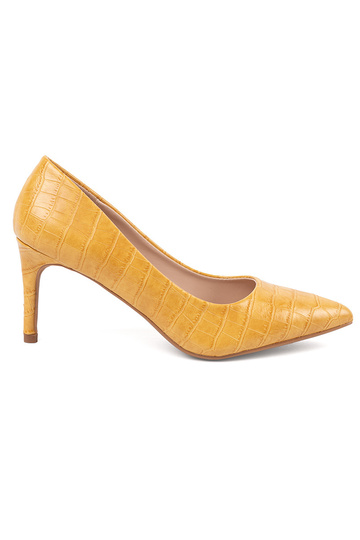 Gelbe klassische High Heels...