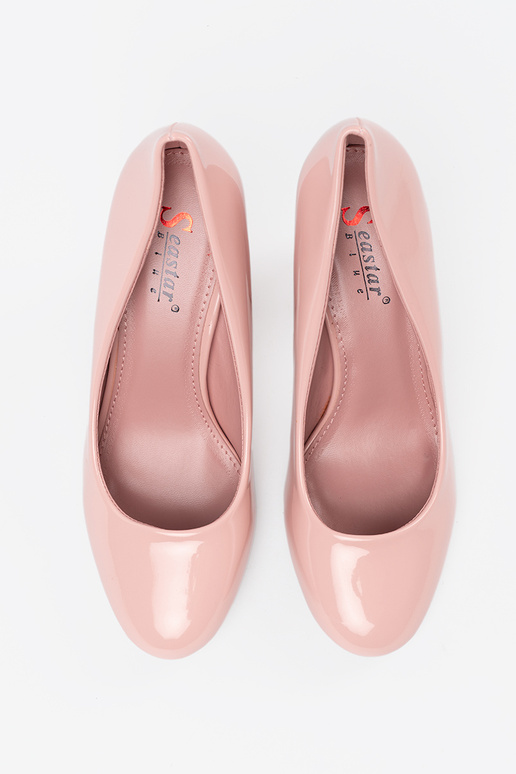 Rosa lackierte High Heels