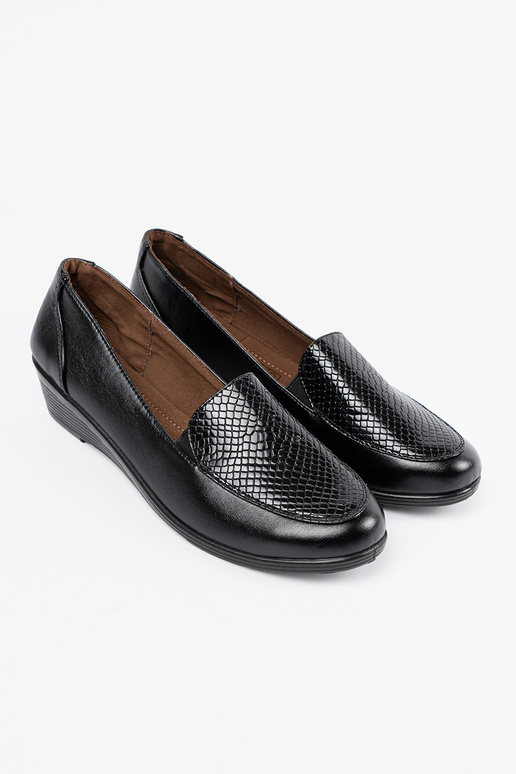 Damen Halbschuhe mit Ledertextur