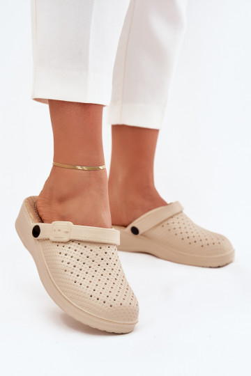 Leichte Damen Clogs Faylina in weißer Farbe