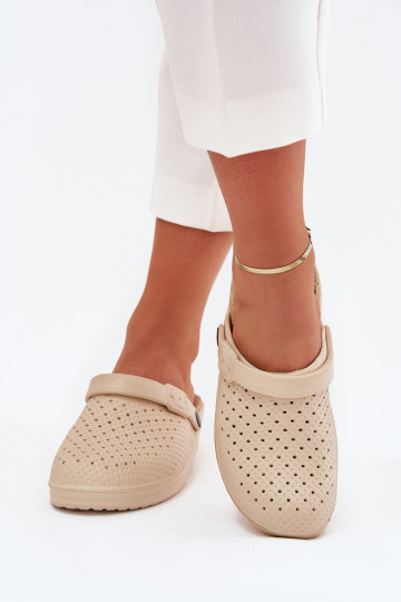 Leichte Damen Clogs Faylina in weißer Farbe 2