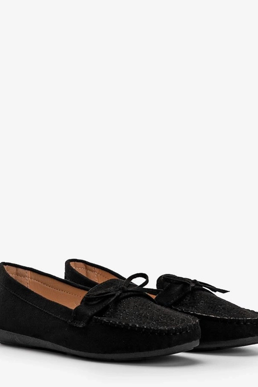 Schwarze Mokassins mit...