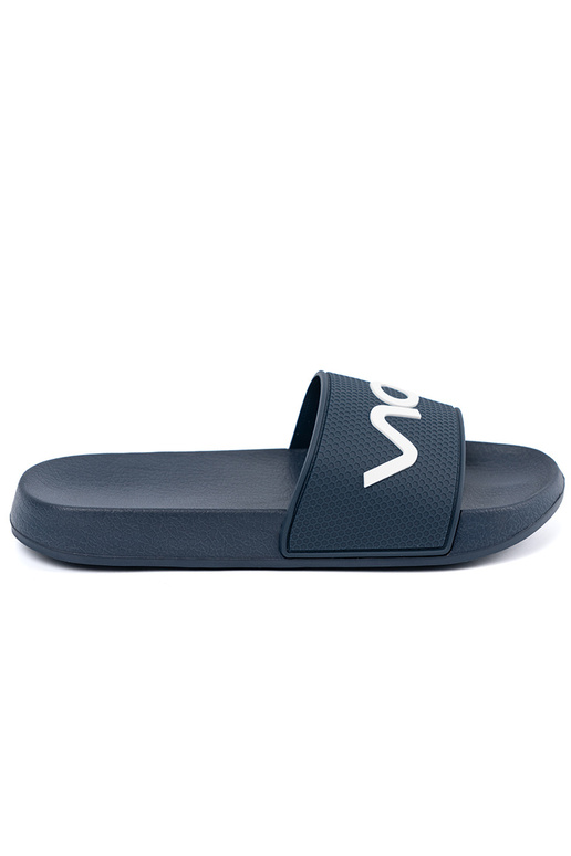 Dunkelblau Hausschuhe mit einer Notiz