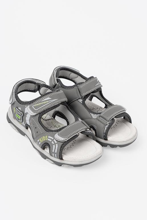 Jungen Sandalen Klettverschluss graue Farbe