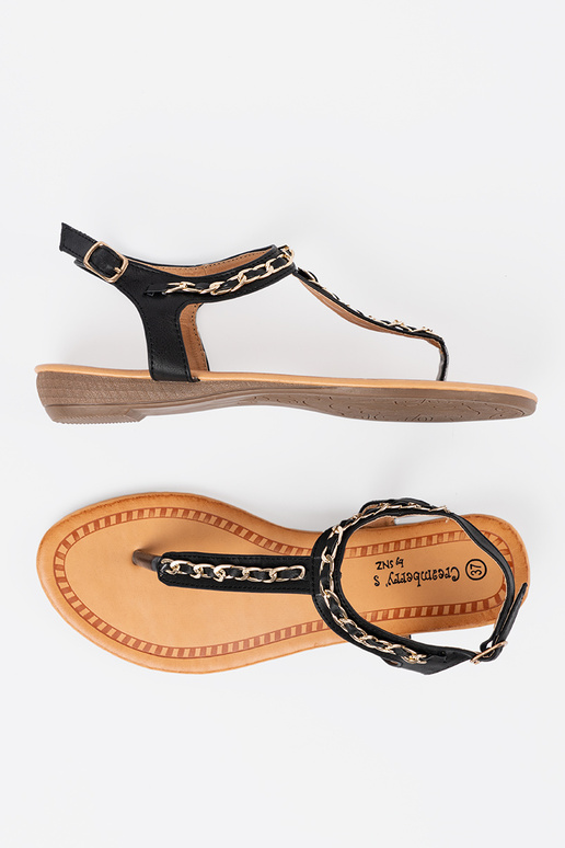 Sandalen z ozdobnym łańcuszkiem INohnung