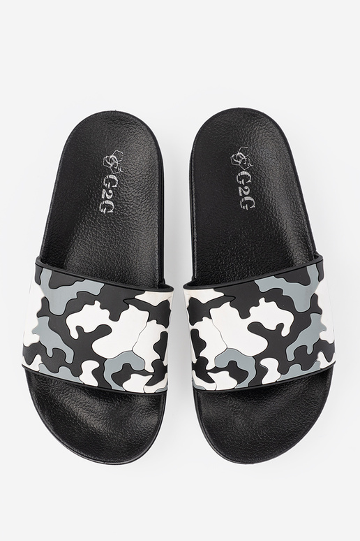 Komfortabel schZuarze Farbe Hausschuhe auf flacher Sohle