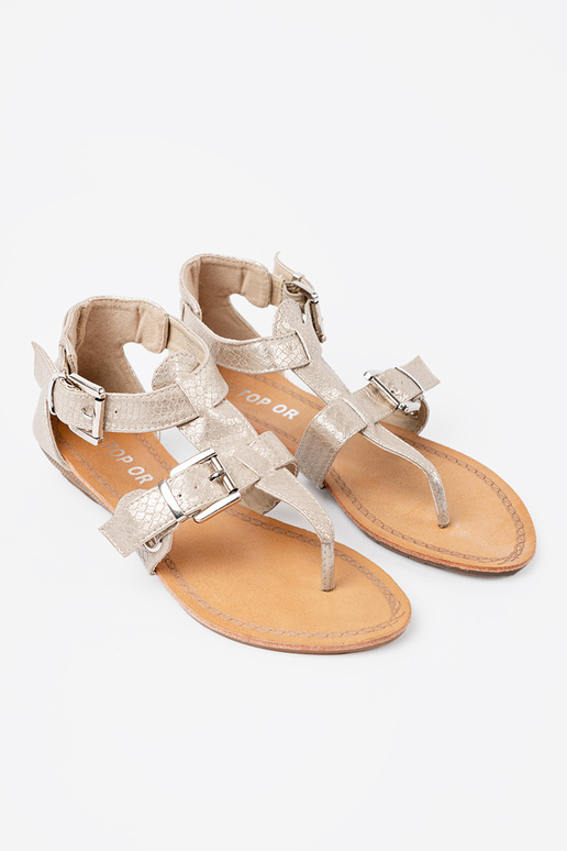 elfenbeinfarbe Sandalen z motyZuem ZuężoZuym elfenbeinfarbe Sandalen z motyZuem ZuężoZuym