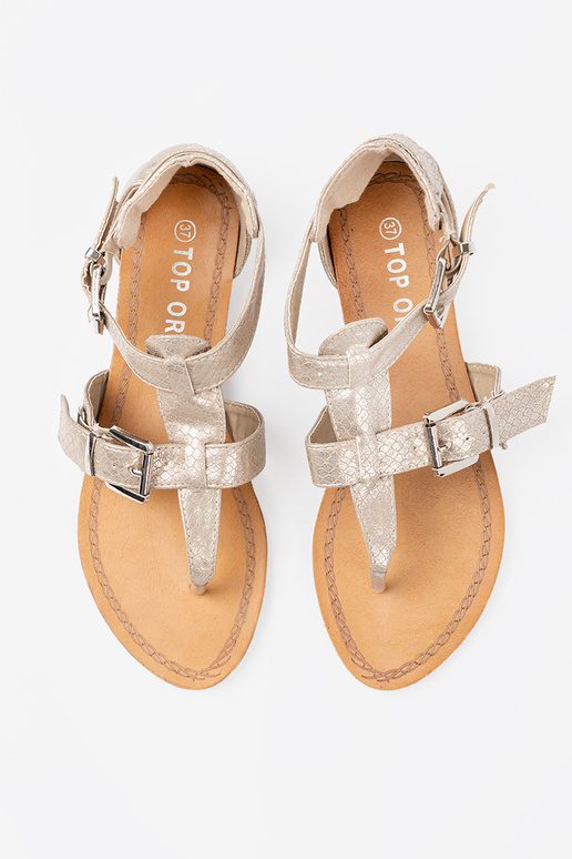 elfenbeinfarbe Sandalen z motyZuem ZuężoZuym elfenbeinfarbe Sandalen z motyZuem ZuężoZuym