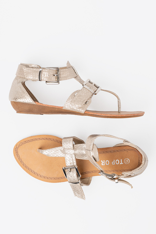 elfenbeinfarbe Sandalen z motyZuem ZuężoZuym elfenbeinfarbe Sandalen z motyZuem ZuężoZuym