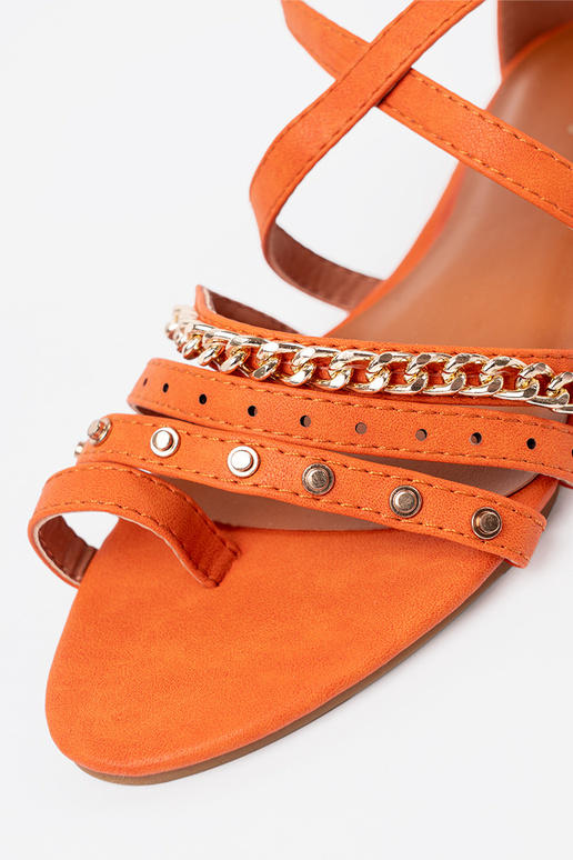 orange Farbe Sandalen boho mit Nieten orange Farbe Sandalen boho mit Nieten
