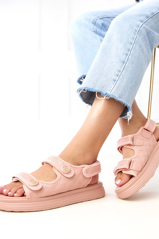 Rosa Sandalen mit verstellbaren...