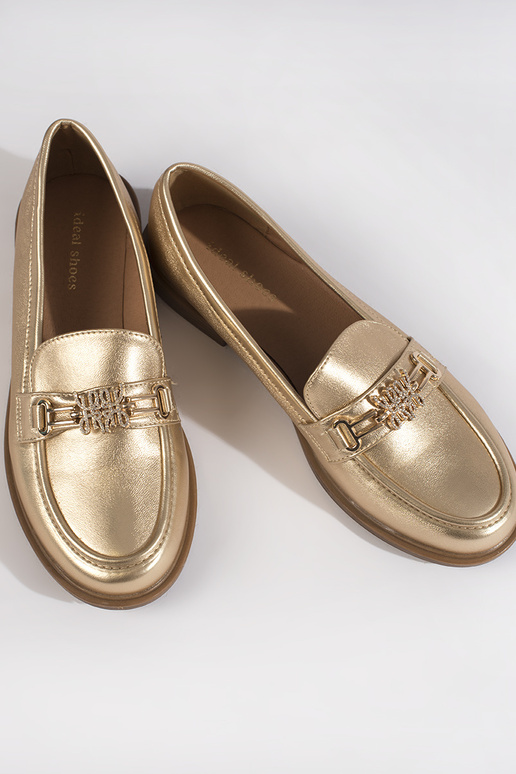goldene Farbe stilvoll Mokassins für Damen goldene Farbe stilvoll Mokassins für Damen